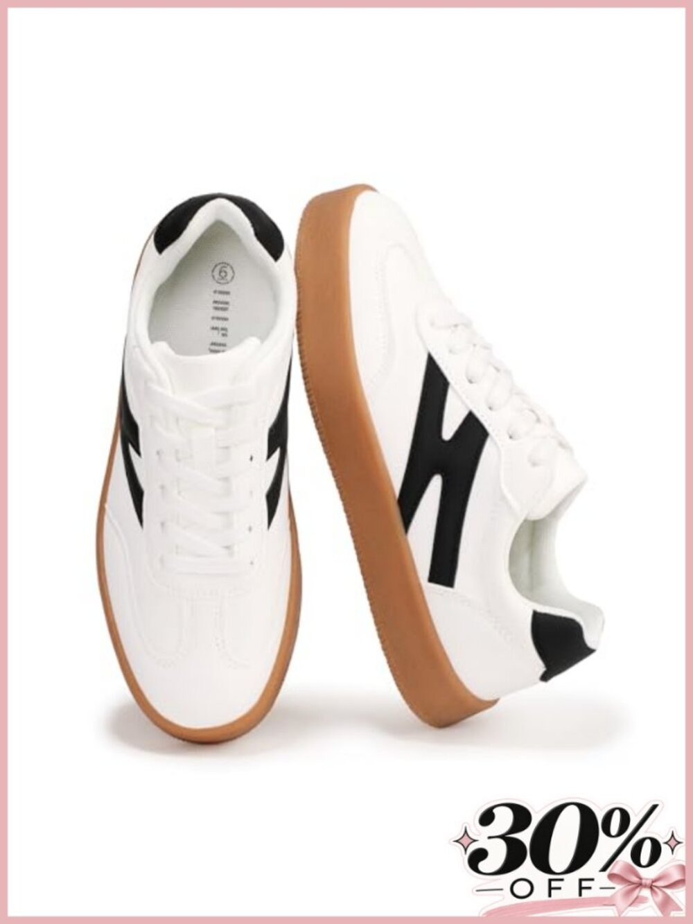 Women's Platform Fashion Sneakers Lace-Up Comfortable Casual Tennis Shoes